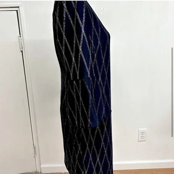 2/$15 Jessica Howard Navy&Silver Dressy Dress size 10 - Picture 3 of 6
